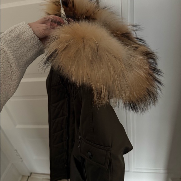 SAM. Parka Coat Fur Jacket Size S - Picture 9 of 13
